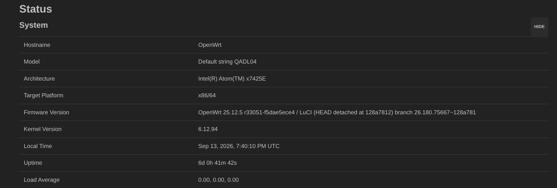 OpenWRT Router Dashboard