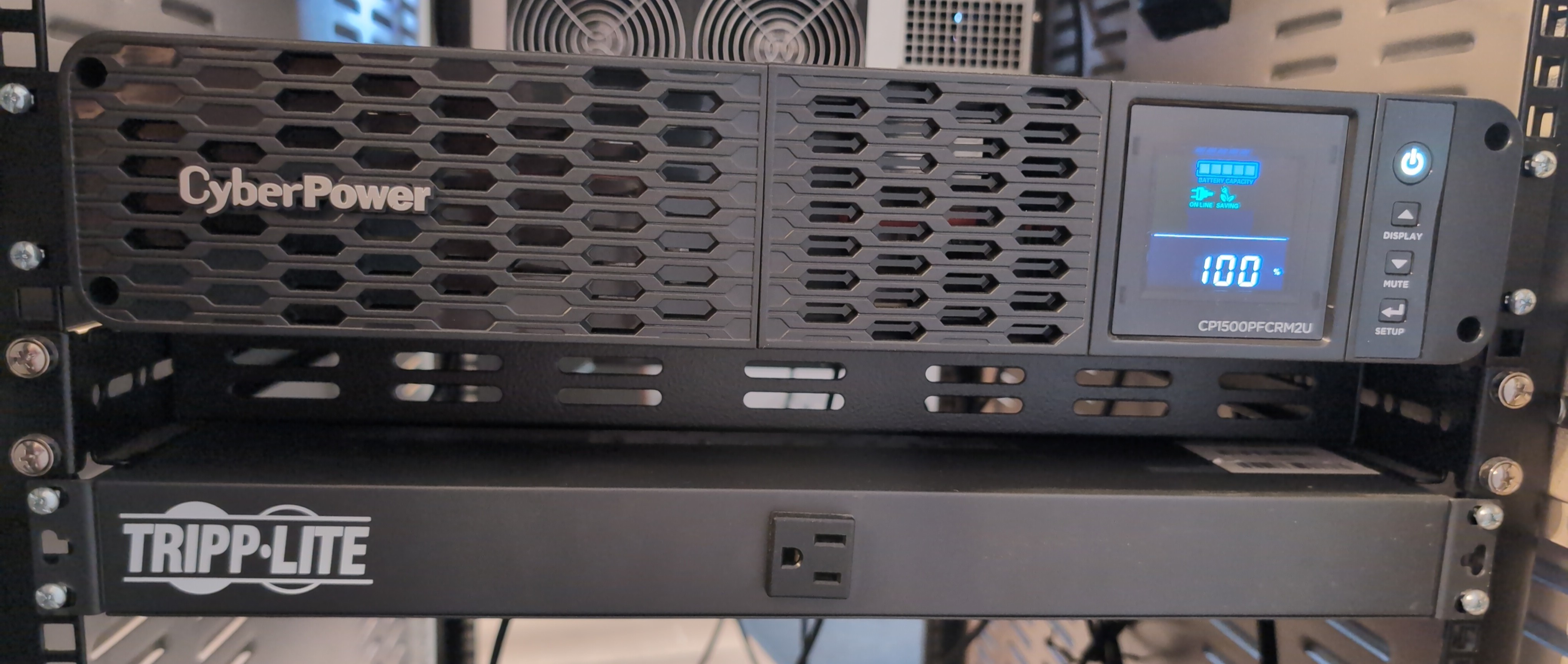 Front of UPS and PDU